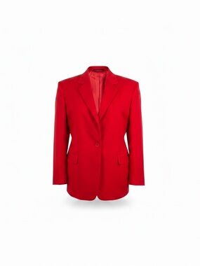 Pendleton 1X red‎ 100% New Wool 1 button lined front pocket classic blazer